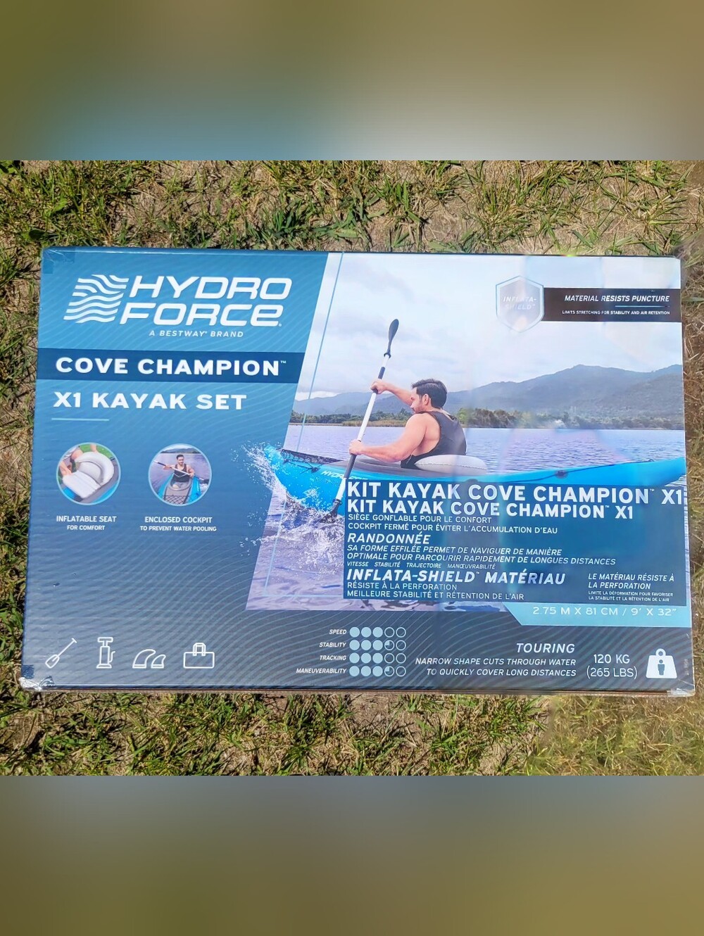 Hydro-Force Cove Champion X1 Kayak Set - Blue/White